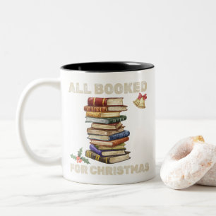 Caneca De Café Em Dois Tons Livro todo marcado para o Natal
