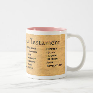 Caneca De Café Em Dois Tons Livros do Novo Testamento