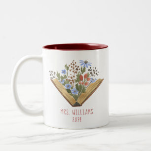 Caneca De Café Em Dois Tons Livros Florais do Professor