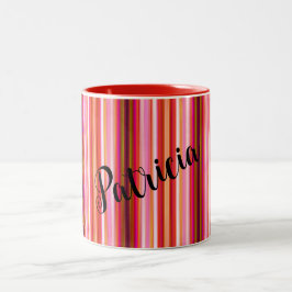 Caneca De Café Em Dois Tons Lixeira Vertical Personalizada Vermelha