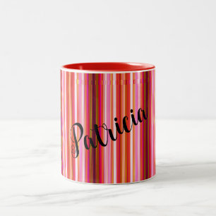 Caneca De Café Em Dois Tons Lixeira Vertical Personalizada Vermelha