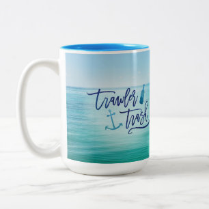 Caneca De Café Em Dois Tons Lixo da traineira - (este pôde ser o rum)