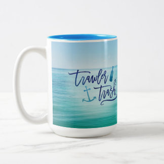 Caneca De Café Em Dois Tons Lixo da traineira - (este pôde ser o rum)
