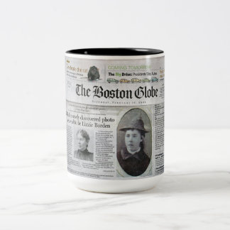 Caneca De Café Em Dois Tons Lizzie Borden na notícia