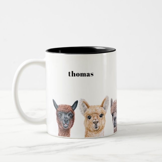 Caneca De Café Em Dois Tons Llama Mugs (Esquerda)