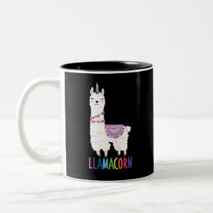 Caneca De Café Em Dois Tons Llamacorn - Funny Unicorn Llama