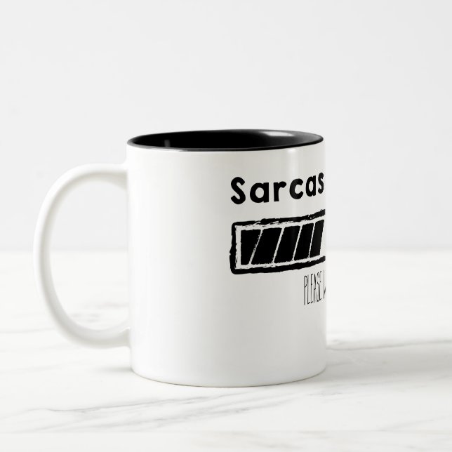 Caneca De Café Em Dois Tons loading sarcasm (black) (Esquerda)