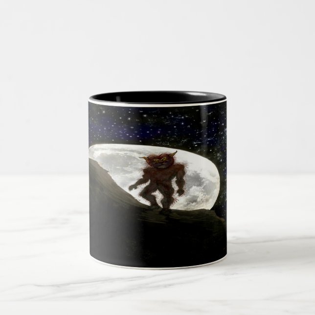 Caneca De Café Em Dois Tons Lobisomem (Centro)