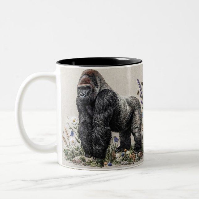 Caneca De Café Em Dois Tons lobo (Esquerda)