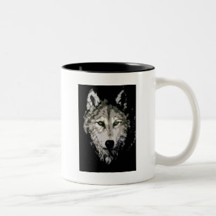 Caneca De Café Em Dois Tons Lobo