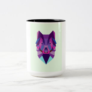 Caneca De Café Em Dois Tons Lobo