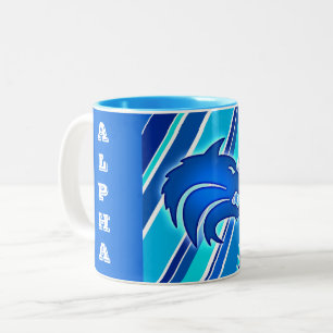 Caneca De Café Em Dois Tons Lobo alfa