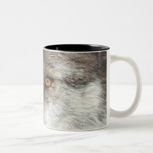 Caneca De Café Em Dois Tons Lobo (lúpus de Canis) (Direita)