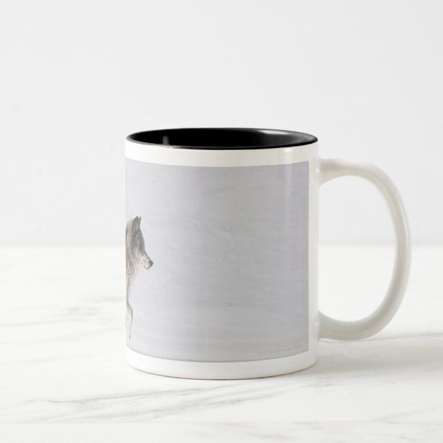 Caneca De Café Em Dois Tons Lobo que funciona na neve 2 (Direita)