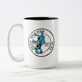 CANECA DE CAFÉ EM DOIS TONS LOBOS AZUIS DESDE 1990