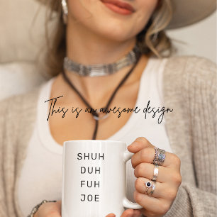 Caneca De Café Em Dois Tons Local de Trabalho com Banter de Aniversário Modern