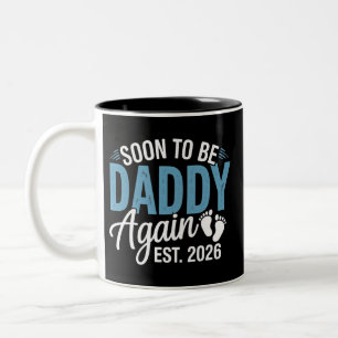Caneca De Café Em Dois Tons Logo Será Papai Novamente Est 2026 Anúncio de Bebê