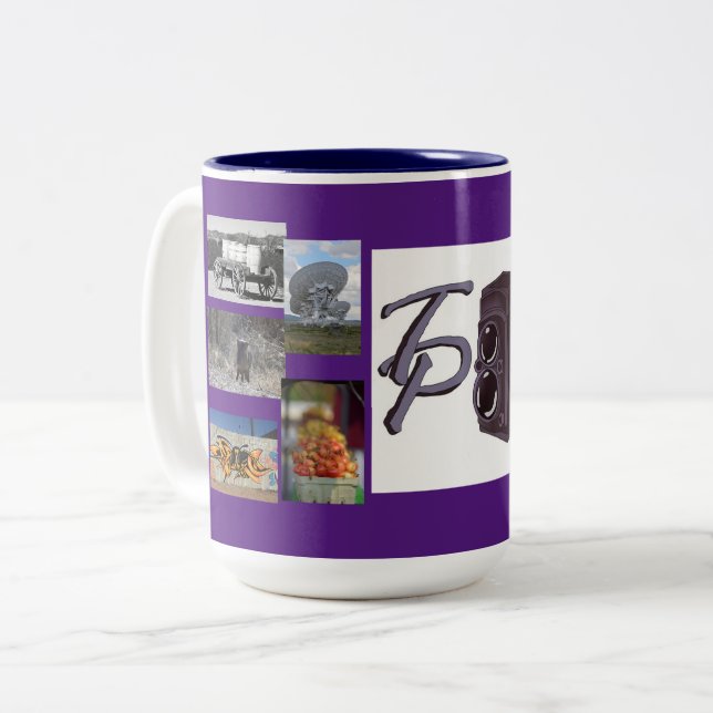 Caneca De Café Em Dois Tons Logotipo2 (Frente Esquerda)