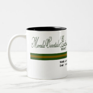 Caneca De Café Em Dois Tons Logotipo Boutique do Marcella Essentials