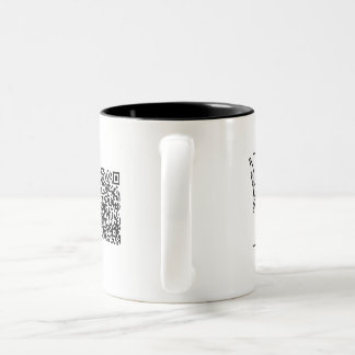 Caneca De Café Em Dois Tons Logotipo comercial com Mug de código QR