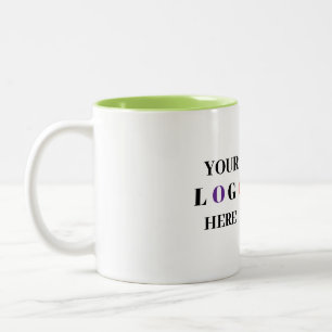 Caneca De Café Em Dois Tons Logotipo comercial moderno com Mug de código QR