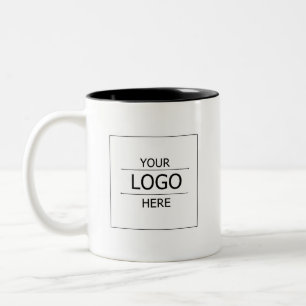Caneca De Café Em Dois Tons Logotipo Comercial Personalizado Marca Dois Tons