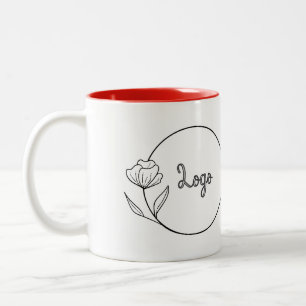 Caneca De Café Em Dois Tons Logotipo comercial profissional Mug de código mode