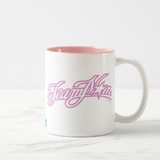 Caneca De Café Em Dois Tons Logotipo cor-de-rosa de TeamMom