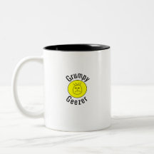 Logotipo curvo pequeno do Grumpy Geezer