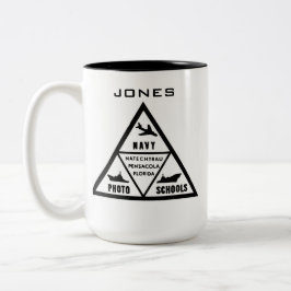 CANECA DE CAFÉ EM DOIS TONS LOGOTIPO DA ESCOLA DE FOTOGRAFIA DO MARINHO EM B&W