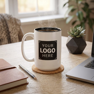 Caneca De Café Em Dois Tons Logotipo da Marca à Sua Maneira