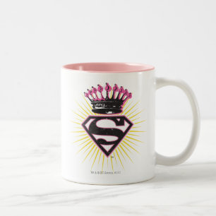 Caneca De Café Em Dois Tons Logotipo da Supergirl com Coroa