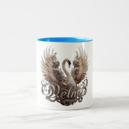 Caneca De Café Em Dois Tons "Logotipo de Banda Delfy"