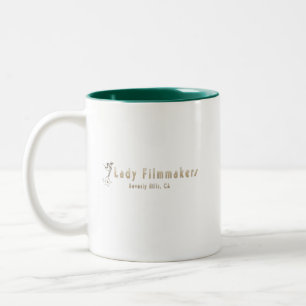 Caneca De Café Em Dois Tons Logotipo de cineastas de senhorita oficial com Col