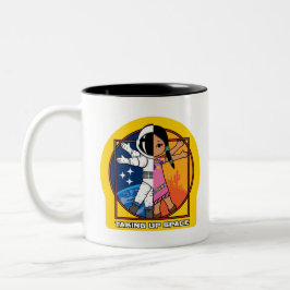 Caneca De Café Em Dois Tons Logotipo de espaço