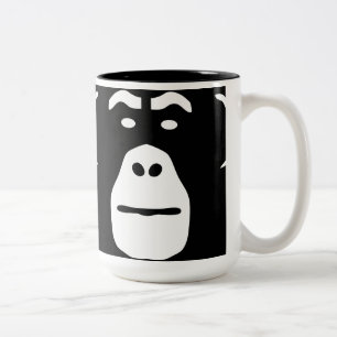 Caneca De Café Em Dois Tons Logotipo de Munkey do surf em uma caneca