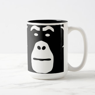 Caneca De Café Em Dois Tons Logotipo de Munkey do surf em uma caneca