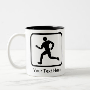 Caneca De Café Em Dois Tons Logotipo de Runner Personalizável
