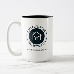 Caneca De Café Em Dois Tons Logotipo Empresarial e Brindes Promocionais