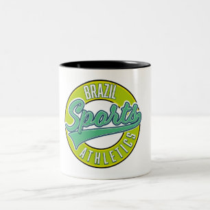 Caneca De Café Em Dois Tons Logotipo esportivo atlético do Brasil em estilo vi