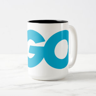 Caneca De Café Em Dois Tons Logotipo Golang
