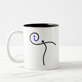 Caneca De Café Em Dois Tons logotipo it, 01 Black/Blue.