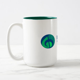 Caneca De Café Em Dois Tons Logotipo IVH Mug de dois tons - Verde caçador