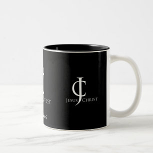 Caneca De Café Em Dois Tons Logotipo JC (Cristo Jesus) gotGod316.com