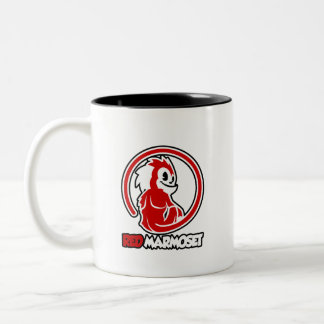 Caneca De Café Em Dois Tons Logotipo Marmoset Vermelho