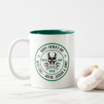 Caneca De Café Em Dois Tons Logotipo Mecânico de Cobra do Melhor Pai Vintage S<br><div class="desc">Presente de Dia de os pais personalizado para o melhor pai do mundo. Personalize o texto para torná-lo mais especial para o seu pai,  o herói da sua vida. Comemore o Dia de os pais com este nome e mensagem personalizados para o seu pai.</div>