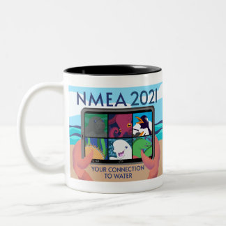 Caneca De Café Em Dois Tons Logotipo NMEA 2021 - Cheio