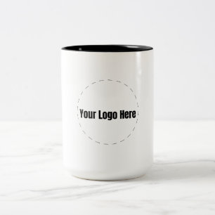 Caneca De Café Em Dois Tons Logotipo Personalizado
