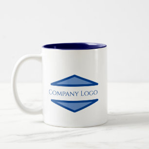 Caneca De Café Em Dois Tons Logotipo Personalizado da Empresa