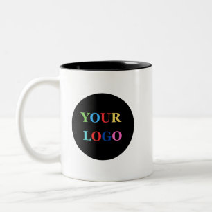 Caneca De Café Em Dois Tons Logotipo Personalizado de Empresa Comercial